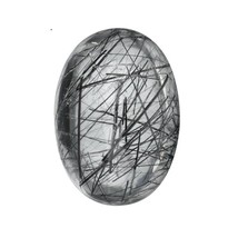 Natural Tourmalinated Quartz Oval Shape AA Quality Calibrated Cabochon Available - £13.26 GBP