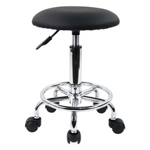 KKTONER Swivel Rolling Stool with Footrest Height Adjustable PU Leather ... - $54.57