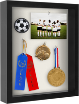 Americanflat 11X14 Shadow Box Frame in Black with Soft Linen Back - Engi... - £28.54 GBP