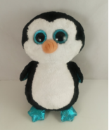 TY Large Beanie Boo Penguin Waddles Stuff Animal Plush 16&quot; Toy - $407.53 MXN