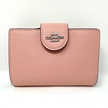 Coach Medium Corner Zip Wallet in Light Pink Leather Style 6390 New With Tags - £85.45 GBP