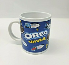 Vintage OREO Cookie Coffee Cup Mug Trivia Houston Harvest Nabisco Kraft Blue - £6.47 GBP