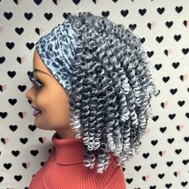 Short Curly Braids Headband Spiral Spring Twist Curls Braided Wigs Grey ... - $85.00