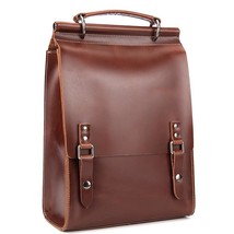 Vintage Crazy Horse Leather Daypack High Quality Travel Lady Leather Backpack  - £95.96 GBP