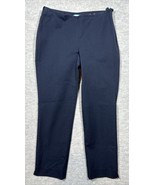 J McLaughlin Womens Ankle Pants Sz 4 Navy Blue Crop Classic Preppy Side Zip - $20.80