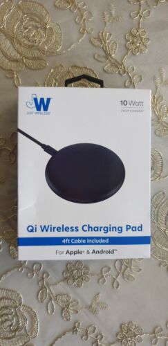 Just Wireless Qi Fast Wireless Charging Pad 10W w/ 4ft Cable - Black  - $6.79