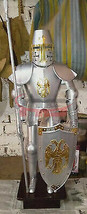 Knight Templar Armor Suit (Mini) With Spear &amp; Shield 2 or 3 Feet decorative - £294.11 GBP