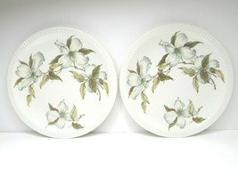 2 Vintage Syracuse China Dogwood Magnolia Floral Pattern Shellege Dinner Plates - £23.26 GBP