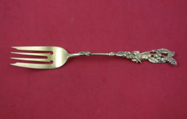 Floral Series-Vermeil by Gorham Sterling Silver Dessert Fork w/bird &amp; berries 6&quot; - £100.46 GBP