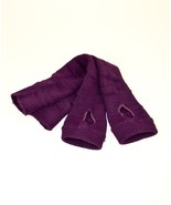 Cable Knit Women&#39;s Arm Finger Warmers With Thumb Holes Purple New 15 Inch - €11,24 EUR