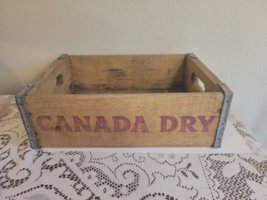 1975 Canada Dry Soda Wood Wooden Crate Empty Box 11x16 - £38.05 GBP