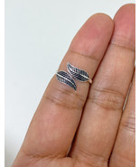 Double Leave Silver Ring, 925 Sterling Toe Ring, Adjustable Silver Ring ... - €13,02 EUR