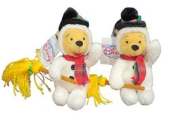 Disney Snowman Winnie the Pooh 8&quot; Plush Beanie Toy Set of 2 - $11.36