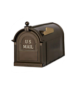 Bronze Post Mount Mailbox, Large, Keeps Mail Dry, Heavy Duty for Rural - $28.58