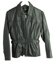 Just Leather San Jose Black Leather Vented Lined Biker Jacket Women&#39;s Small NWOT - £234.67 GBP