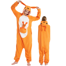 Orange Kangaroo Adult Onesies Animal Cartoon Kigurumi Pajamas Halloween Cosplay - £23.97 GBP