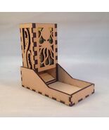 Cthulhu Dice Tower &amp; Tray Neon Green Acrylic Window COMPACT DESIGN Laser... - $29.69