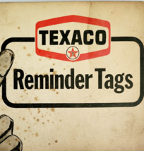 1960-70s Texaco Gasoline And Oil Company Reminder Tags Used Service Reco... - $19.99