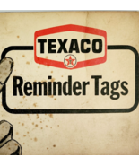 1960-70s Texaco Gasoline And Oil Company Reminder Tags Used Service Reco... - $28.07 CAD