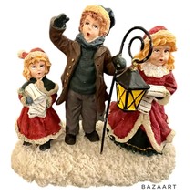 VTG Christmas Village Square Mervyn's Holiday Children Resin Figurine - $14.84