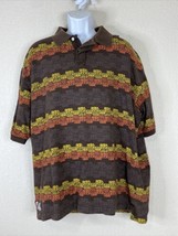 Rocawear Men Size 2XL Brown Spell Out Polo Shirt Short Sleeve - $8.35