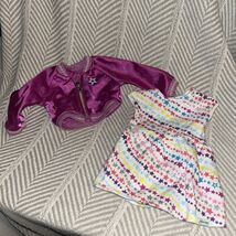 American Girl Doll Truly Me Pink Purple Bomber Jacket &amp; Star Colored Dre... - $11.36