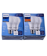 2 Pack Of 2 Phillips LED Daylight 100w Replacement 13.5w LED A19 Bulb Me... - $476.76 MXN