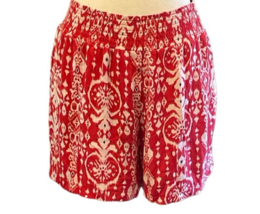 Knox Rose Womens Shorts Size  M Boho Print Smocked Waist Flowy Lined - $17.63