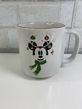 Disney Parks Mickey Mouse &quot;Merry &amp; Bright&quot; Holiday Ceramic Coffee Mug 14 oz - £13.33 GBP