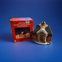 Christmas Ceramic Lighted House - Hand Painted - Library  - $10.00