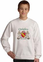 Quigley Irish coat of arms Sweatshirt in White - £23.66 GBP