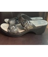 Dansko Sophie Sandals Shoe Black Dot Metallic Double Strap Women&#39;s 6.5-7... - $119.40 CAD