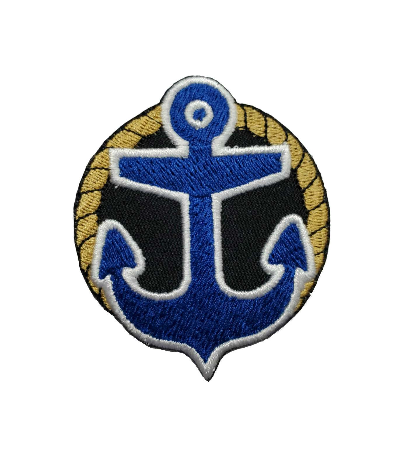 Anchor Fully Embroidered Iron-On Patch 2.4" x 2.9" Sailor Boat Navy Armed Forces - £6.18 GBP
