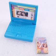 Mary Kate and Ashley Dolls Let&#39;s Hang Out Room blue Laptop computer DVD toy RARE - £6.29 GBP