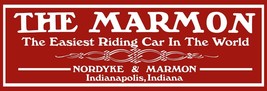 Marmon Metal Advertising Sign 30&quot; by 10&quot; - $79.15