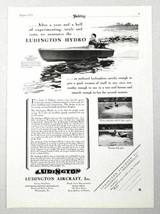 1928 Print Ad Ludington Aircraft Hydro 14&#39; Outboard Hydroplane Boat Phil... - $19.96