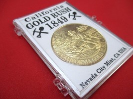 CALIFORNIA GOLD RUSH 1849 BRONZE 1 oz. SEALED COMMEMORATIVE COIN #V - £16.52 GBP