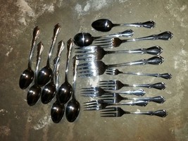 19 Asst ONEIDACRAFT DELUXE STAINLESS CHATEAU Serving Fork Spoon - £59.94 GBP