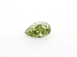 Chameleon Diamond 0.24ct Natural Loose Fancy Green Color Diamond GIA Pear Shape - £975.83 GBP