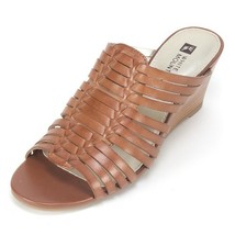 WHITE MOUNTAIN Women Capitol Tan Leather Wedge Sandal - $31.50