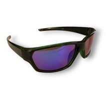 Men&#39;s Green Black Mirrored Wrap Sunglasses UV400 63-18-130 mm - $22.76