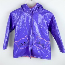 Clockwise Girls Purple Two Kitty Kitties Cat Rain Jacket Coat 4 - $14.39