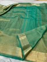 Tissue Silk Saree with Banarasi Zari weaving Border Work, Gift for Her, ... - £61.43 GBP