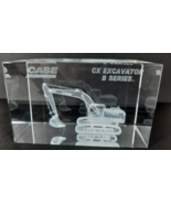 Case B Series CX Excavator 3D Laser Etched Glass Block Holographic Paper... - £20.02 GBP