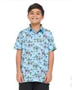 Pacific Trail Short Slv Off Roading Golf Cart Pattern Polo Youth Sz M 10... - $14.32