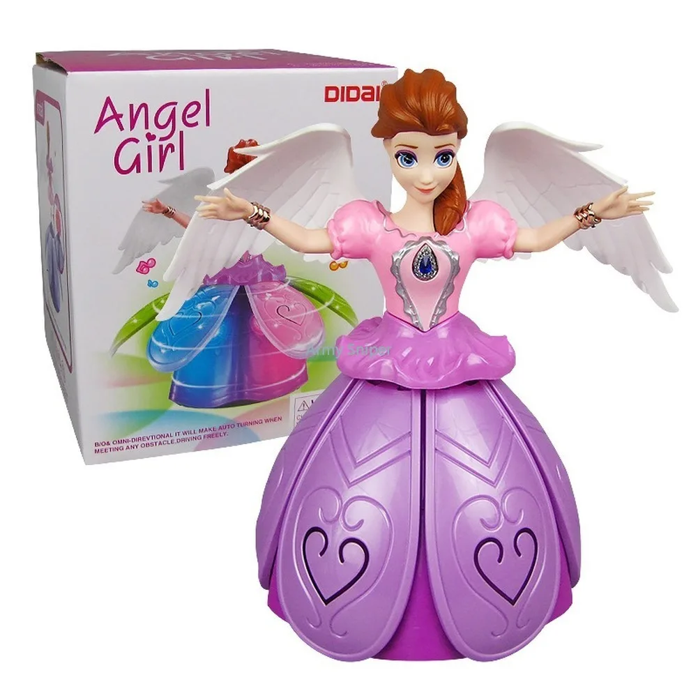 Electric Dancing Princess Doll Toys Elsa Anna Doll with Wings Action Figure - £17.92 GBP