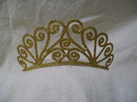 Fancy Gold Glitter Metal Tiara Scrolls Shell Mermaid Queen Princess Aprh... - $18.94 CAD
