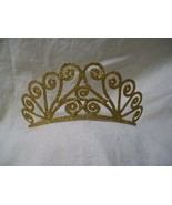 Fancy Gold Glitter Metal Tiara Scrolls Shell Mermaid Queen Princess Aprh... - $18.94 CAD