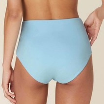 Andie Swim The Boy Short Bikini Bottom High Waist Stretch Pool Blue S - $28.91