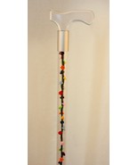 Walking cane acrylic colorful rose flowers lucite elegant designer chang... - $68.61